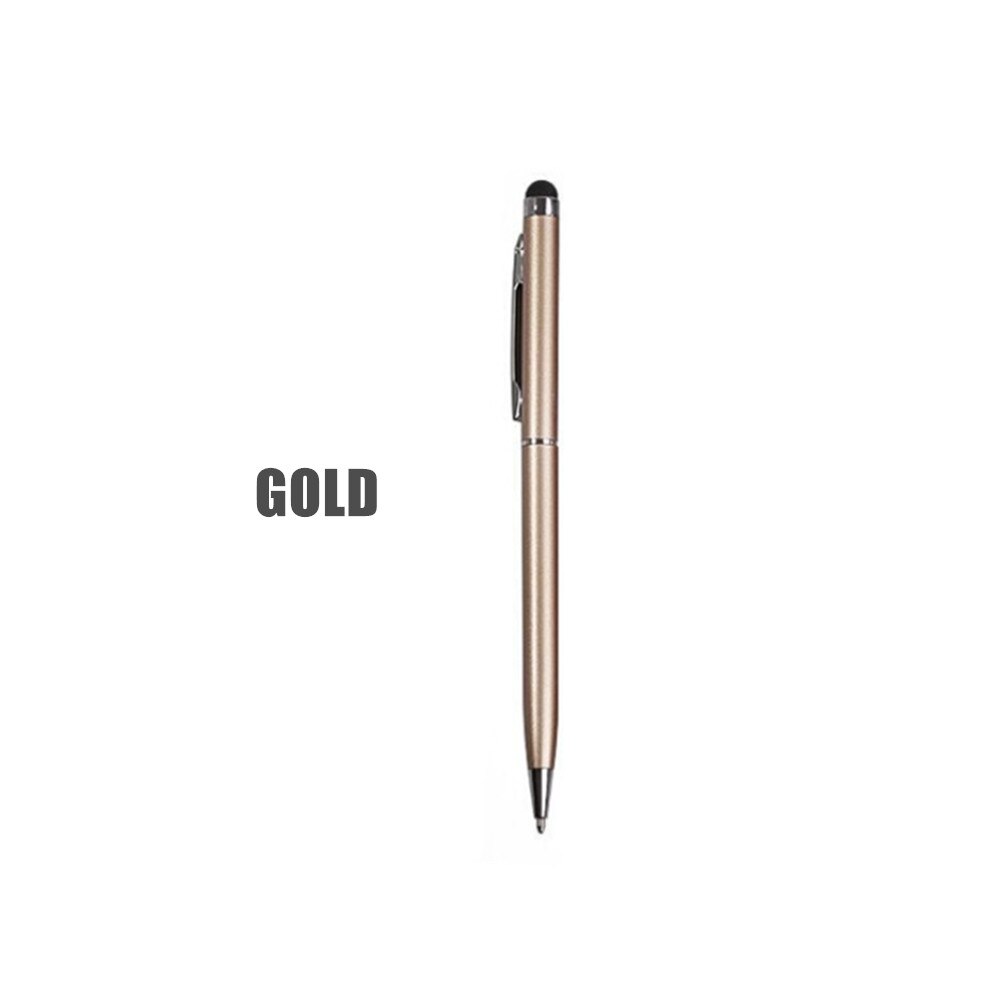 Colors Universal Touch Pen 2 in 1 Stylus Drawing Pens Screen Capacitive Screen Caneta for Tablet Phone Pencil Accessories: Gold