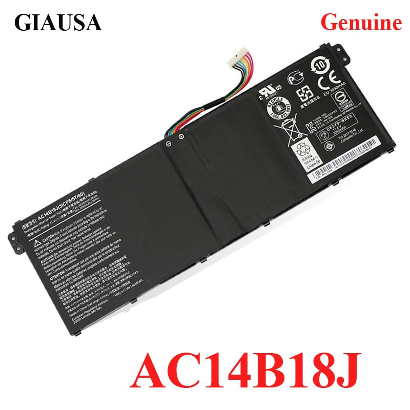GIAUSA Echt AC14B18J Batterij voor Acer Aspire E3-111 V3-111 V3-111P V5-122