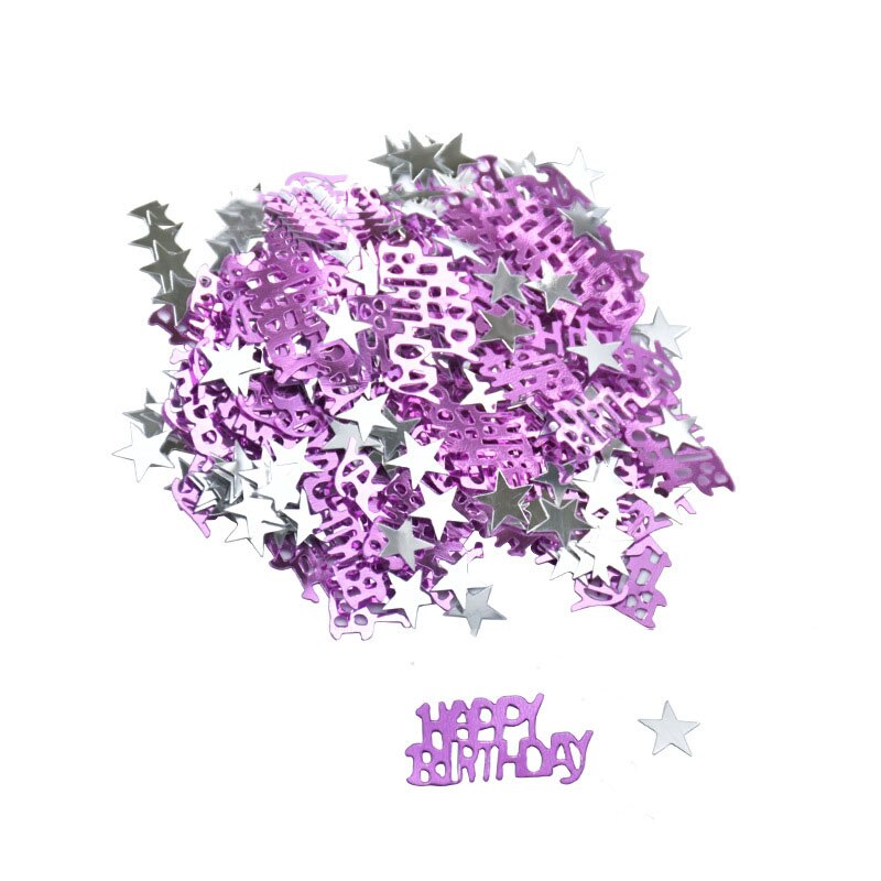 15g/pack Happy Birthday Confetti Letter Stars Baby Shower Decoration Wedding Birthday Party Decorations Supplies: E