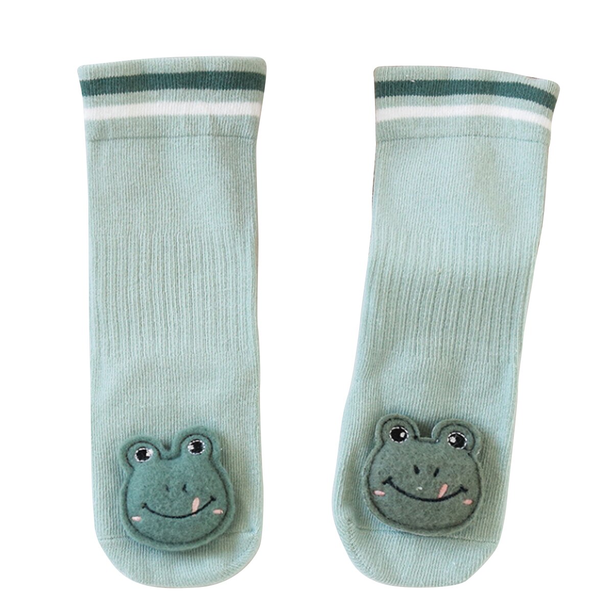 Spädbarn barn bebis flickor pojkar strumpa halkskydd lång tub leggings bomullsstrumpa för barn gul/vit/grön/grå/rosa: Grön / M 1-3 år