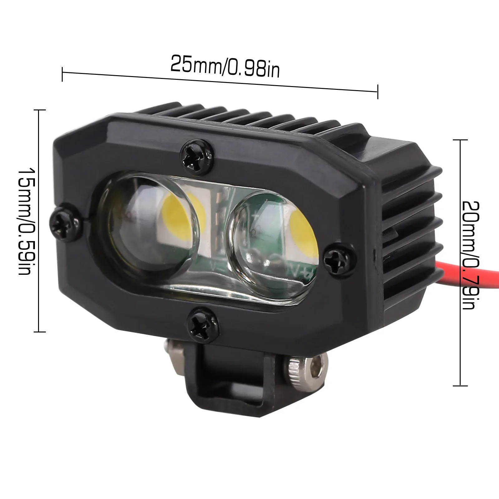 INJORA RC Car Bright LED Lights Headlight Spotlight for 1/10 RC Crawler Axial Traxxas TRX4 TRX6 SCX10 90046 Wraith Redcat Gen8