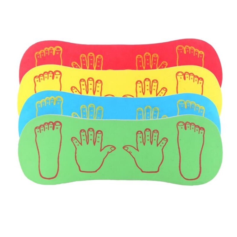 Piedi 4 pezzi a mano Gioco Bambini Sport stuoia per il bambino dei capretti di salto strisciante Attività schiuma EVA Mat Indoor Outdoor Toys