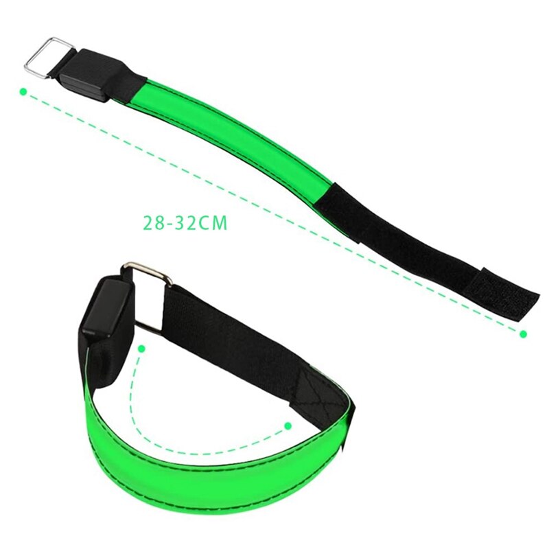 4Pcs Runing Licht Voor Runers Oplaadbare Led Armband Refective Running Gear, Led Light Up Band Voor Runner