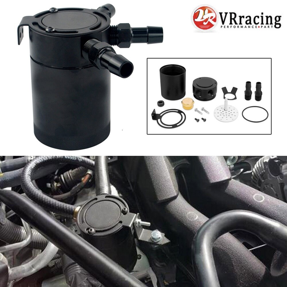 Rv RACING BAFFLED 3-PORT OIL CATCH CAN/TANK/separador de aire-aceite VR-TK66