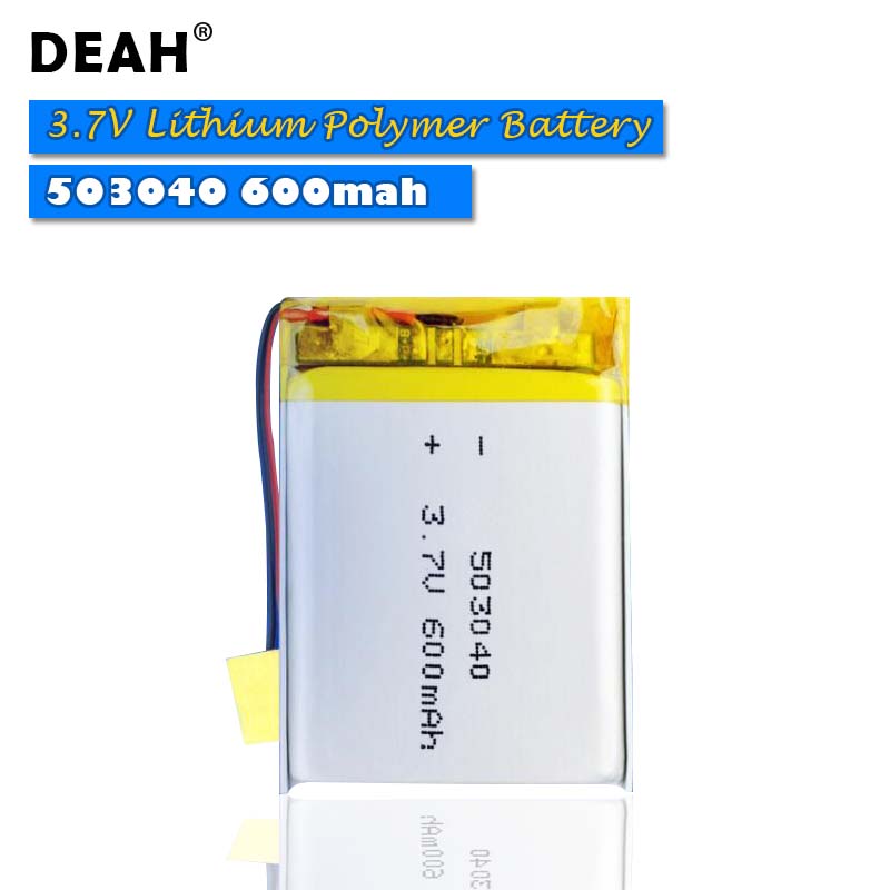 3.7V Lipo Cellen 503040 600Mah Lithium Polymer Oplaadbare Batterij Voor MP3 MP4 MP5 Gps Bluetooth Headset Dvd Pda led Lamp Camera