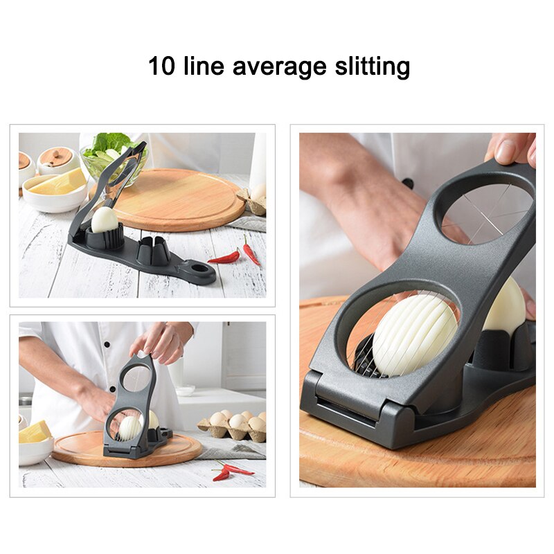 2 in 1 Stainless Steel Egg Slicers for Boil Eggs Egg Cutter Splitter Dividers Kitchen Gadgets JS23