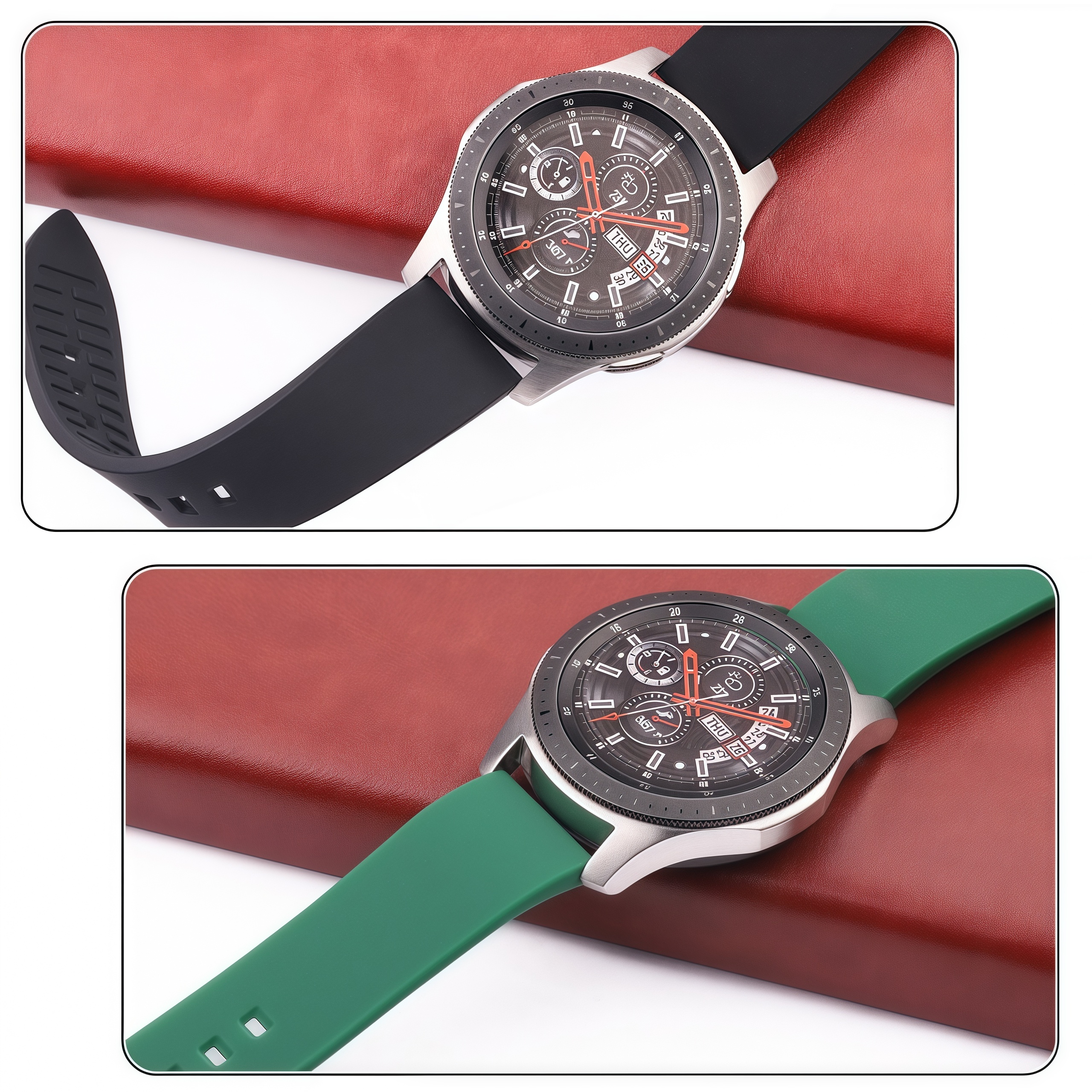 Cinturino in silicone 20 22 24mm Cinturino per orologio impermeabile in gomma da sub sportivo da uomo nero Cinturino per orologio con fibbia in