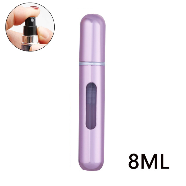 8/5 ml Parfümzerstäuber, tragbarer Flüssigkeitsbehälter für Kosmetika, Reisen, Mini-Aluminium-Spray, Alkohol, leere nachfüllbare Flasche: Schokolade