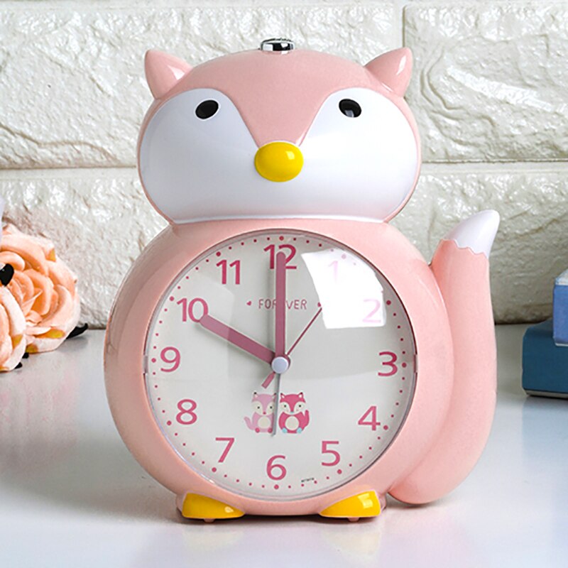 Reloj alarma para niños silencioso multifunción Hombre perezoso, música, luz nocturna creativa, mesita de noche, pequeña alarma, reloj de dormitorio de dibujos animados