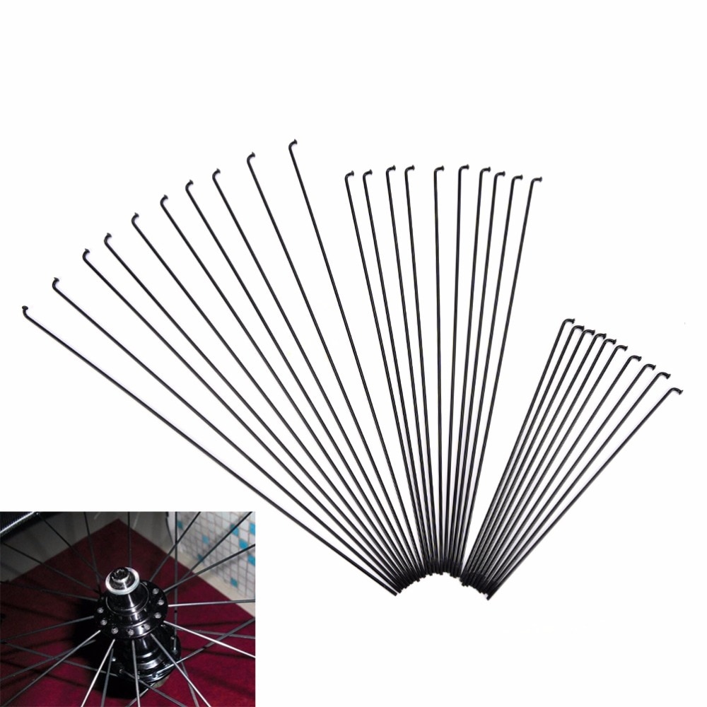 10Pcs/Pack Bike Bicycle Spoke Spokes + 12mm Nipples length 170~286mm steel spoke