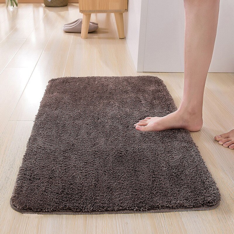 drinnen Schlecht Teppich nicht-Unterhose einstellen Saugfähigen Schmutz Fänger Rechteck Fußmatten Füße Weiche Mikrofaser Hause Teppich Anti- Schleudern Schlecht matt: Braun / 40x60cm