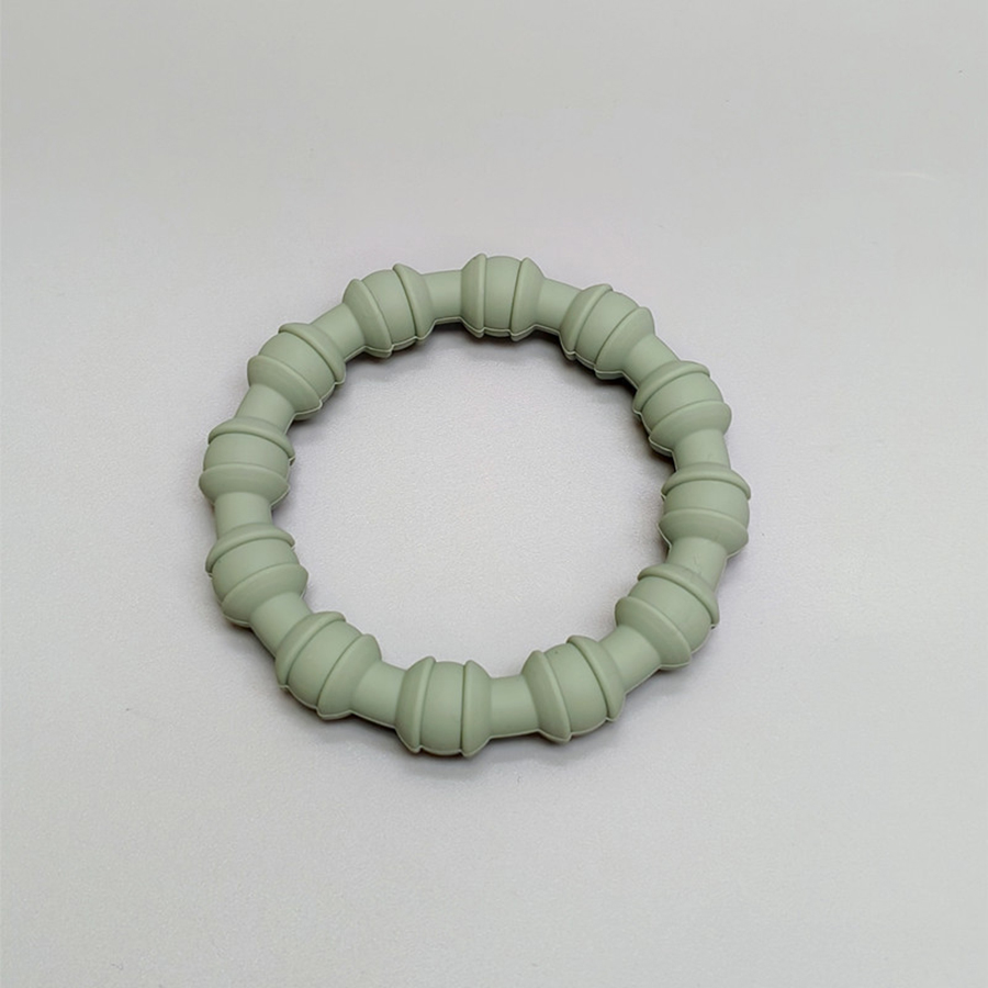 Siliconen bijtspeeltje Armband Siliconenmateriaal Verlicht tandjesongemak Ideaal voor kinderen Perfect vakantiecadeau: Oranje