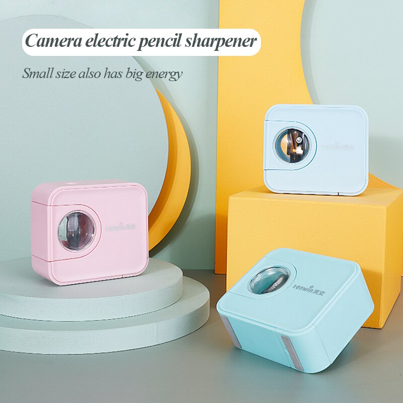 Tenwin Electric Pencil Sharpener Auomatic Sharpener Camera Modeling Multi-function Pencil Sharpener Stationery School Supplies