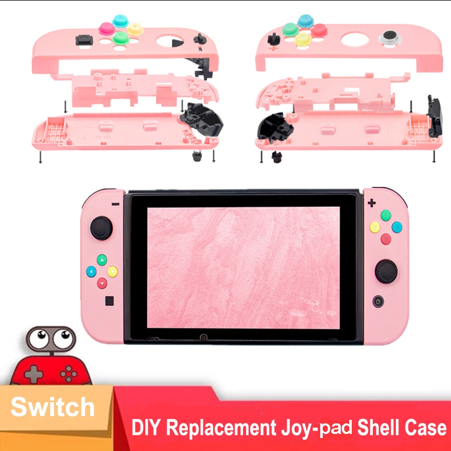 1 Pair DIY Plastic Replacement Joy-Con Repair Case Cover Housing Shell Full Button Kits Case For Nintendos Switch Controller