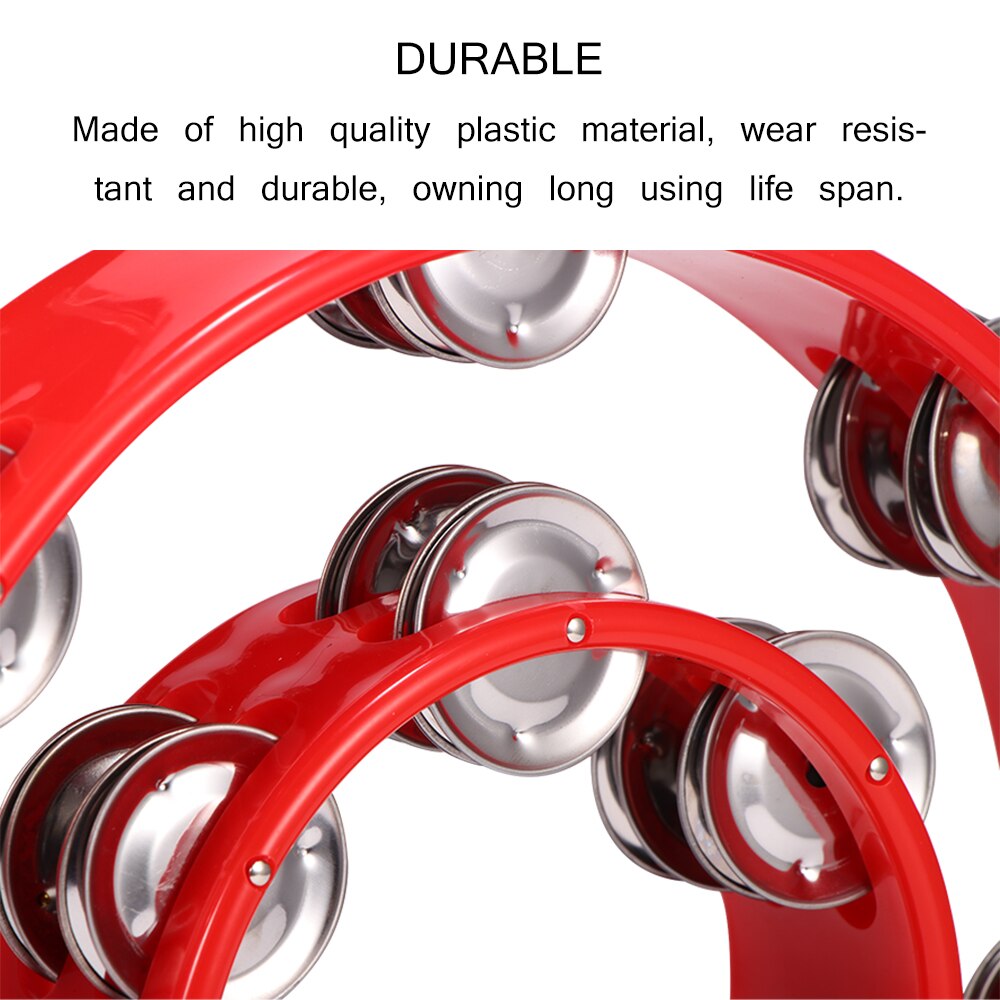 Bęben instrument perkusyjny plastikowy tamburyn ręczny instrument perkusyjny podwójny kwiat bęben pierścień grzechotka cztery kolory