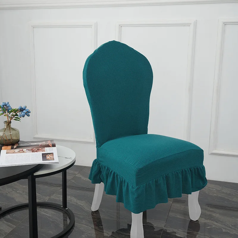 Rok Stoelhoes in Europese stijl Verdikte eettafel en stoelhoes Elastische rok Hotel Restaurant stoel beschermhoes: YELLOW