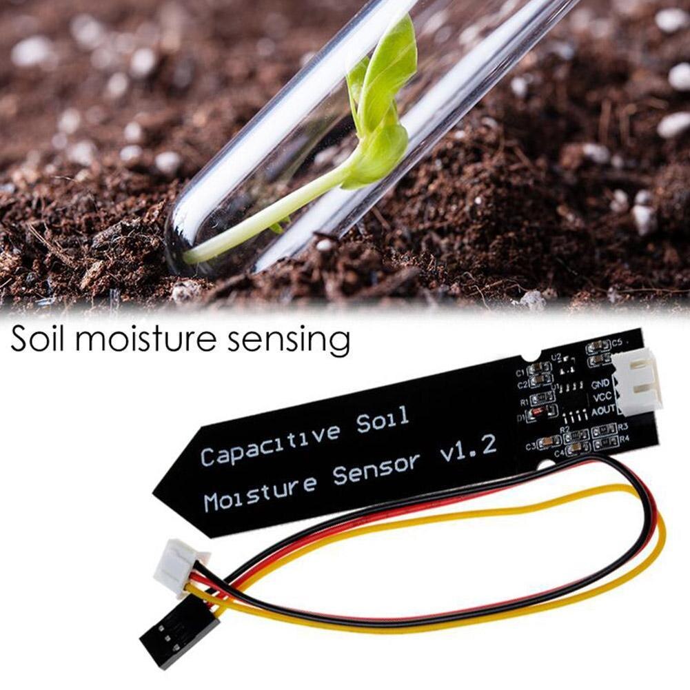 1pc modulo sensore di umidità del suolo capacitivo corrosione capacitivo con filo di tensione V1.2 ad alta tensione O9U1