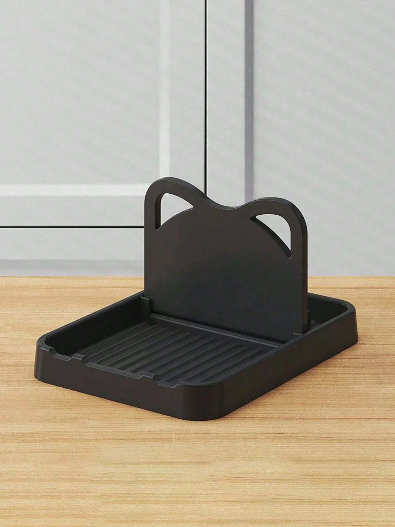 Keuken Pot Cover Rack Aanrecht Pan Pot Deksel Houder Verticaal Opvouwbaar Wandmontage Lepel Opbergrek Pot Schop Opbergrek: YELLOW