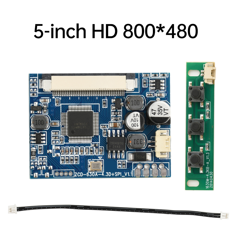 4.3 Inch 5 Inch 480*272 800*480 LCD Display Driver Board Module Kit Monitor For Car AV Digital Photo Frame Multi-Function: Bundle3