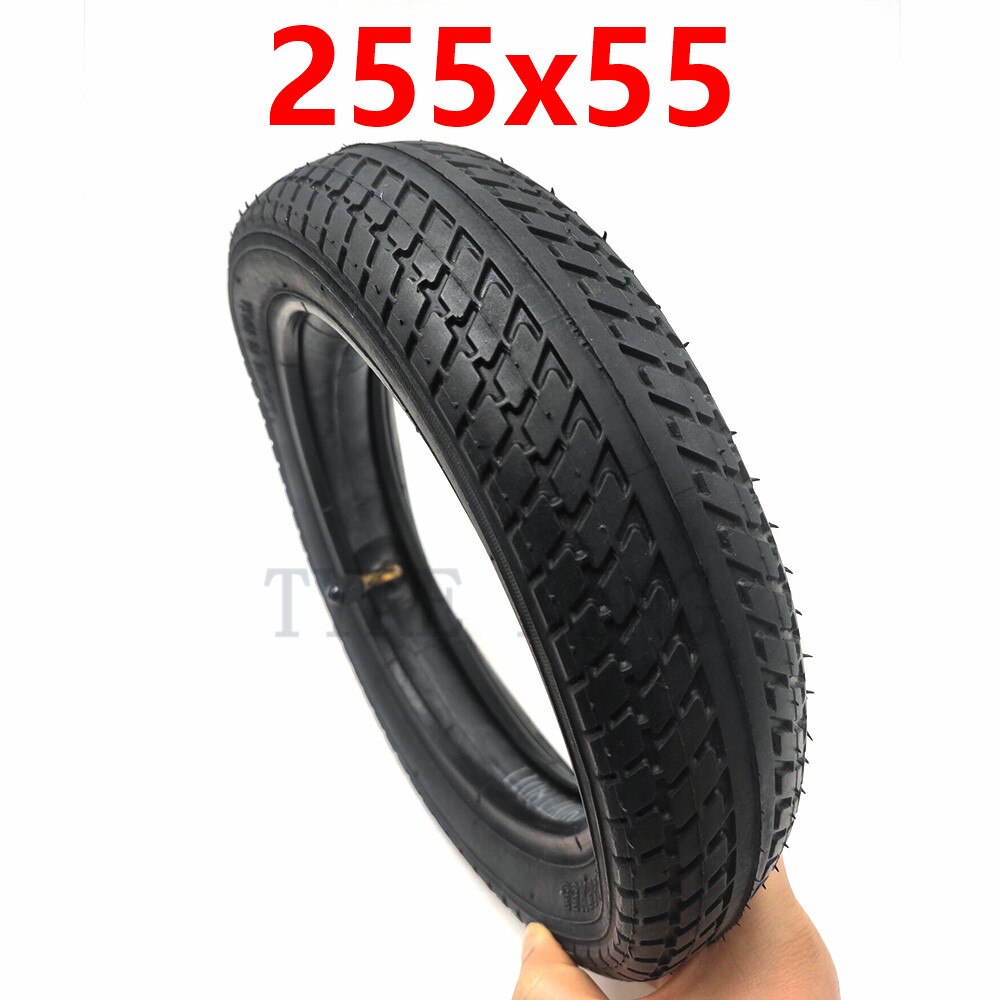 10 Inch 255x55 Inner and Outer Tyre 255*55 Pneumatic Tire for Children's Tricycle, Baby Carriage Accessories