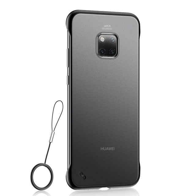 Huawei Mate 20 Pro Case Frameloze Matte Transparant Cover Voor Mate 20 Case Siliconen Beschermende Bumper Voor Huawei Mate 20X gevallen: Mate 20 Pro / Zwart