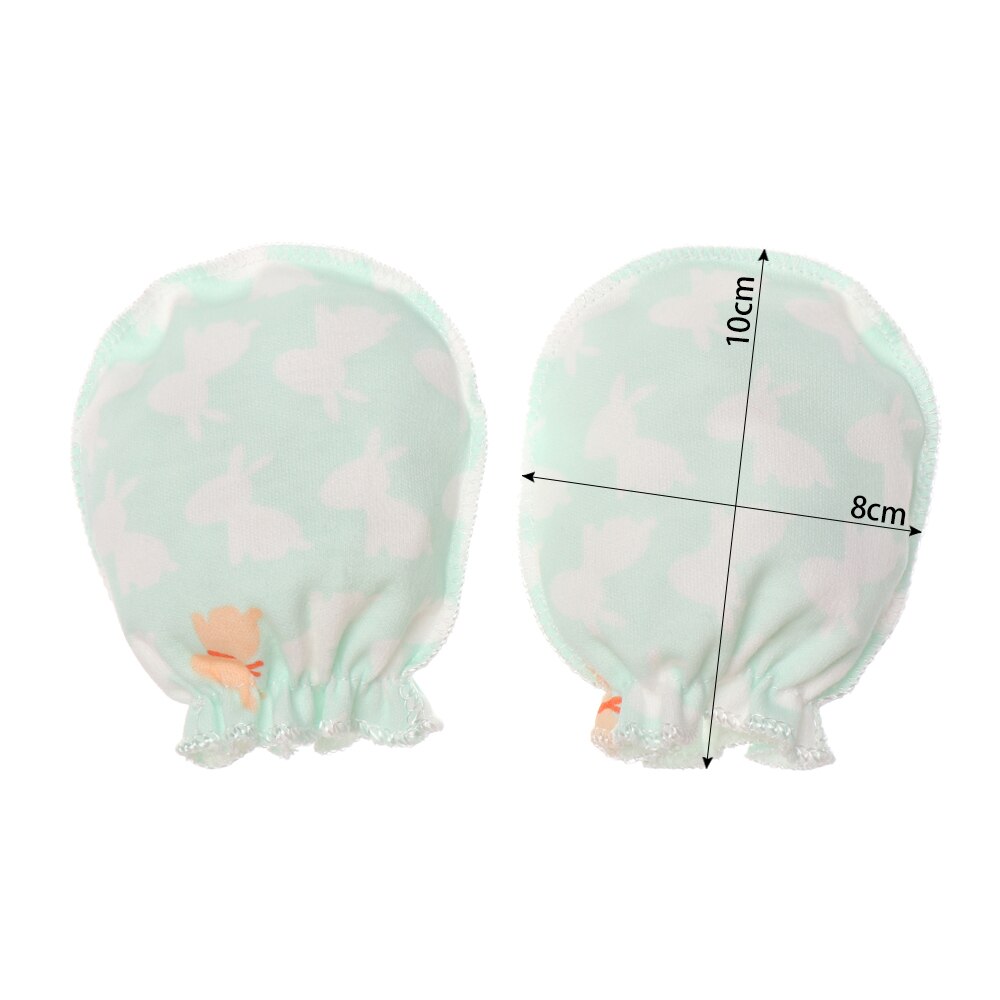 1 par ren bomull baby anti ripe hansker myke komfortable nyfødte hansker beskyttelse ansikt baby votter spedbarn tilbehør