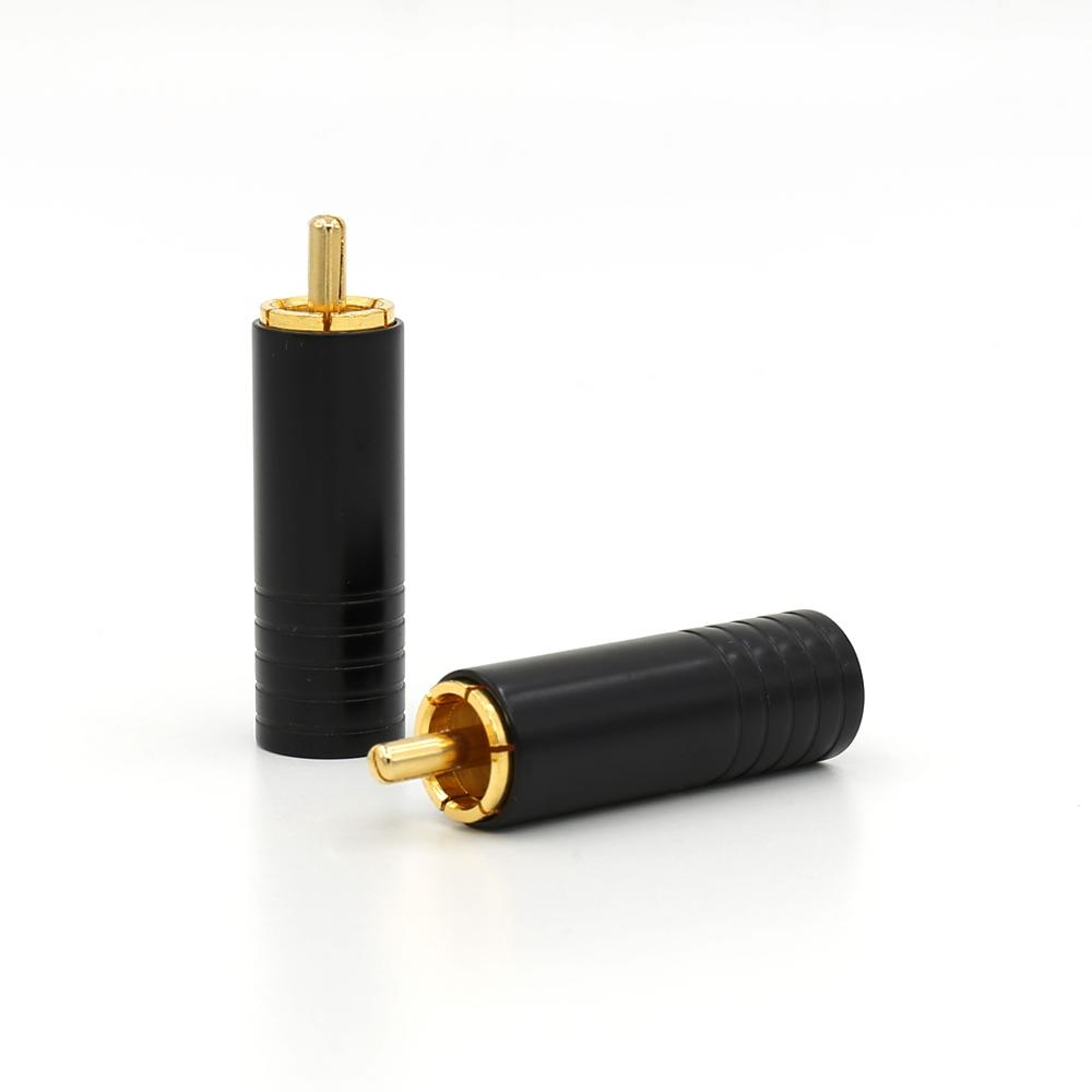 4 pcs hifi audio vergulde Rca pluggen connector hi-end audio plug