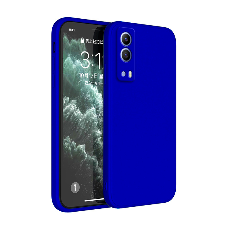 Case voor VIVO Y53S T2 Y72 Y52 Y53ST2 5G Camera Bescherming Vierkante Vloeibare Siliconen Zachte Schokbestendige Luxe cover Funda: Nylon / Rood