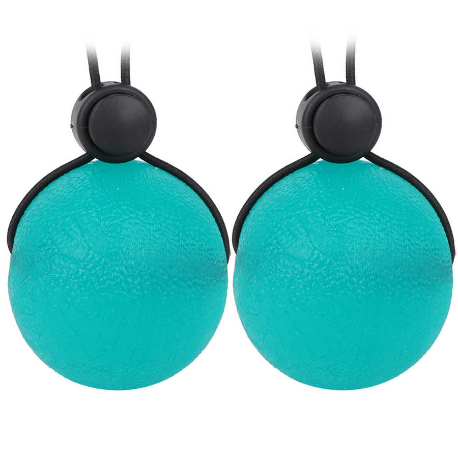 Silicone Hand Grip Balls Massage Hand Grip Balls Fitness Hand Expander Gripper Strengthen Exerciser Trainer Stress Power Ball: Green