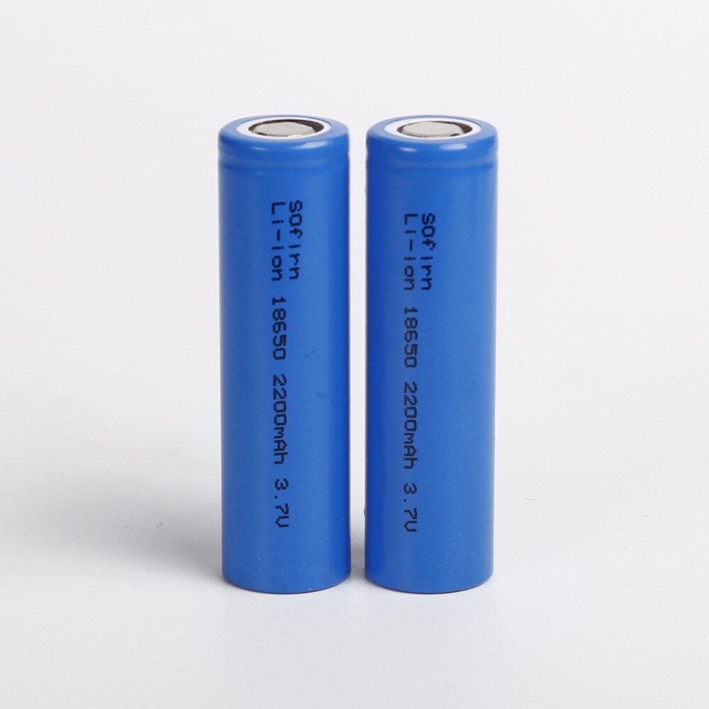 Sofirn Rechargeable 18650 Battery Power 10C Discharge li-ion Battery 3.7V 2200mah 18650 Cell Rechargeable batteries: 2 pieces