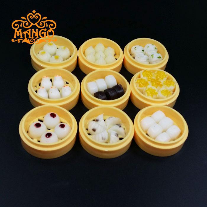 Dukkehus diy hytte mini matte modell tilbehør bjd godteri leketøy steames boller dampet dumplings dumpling dampet brød tidlig