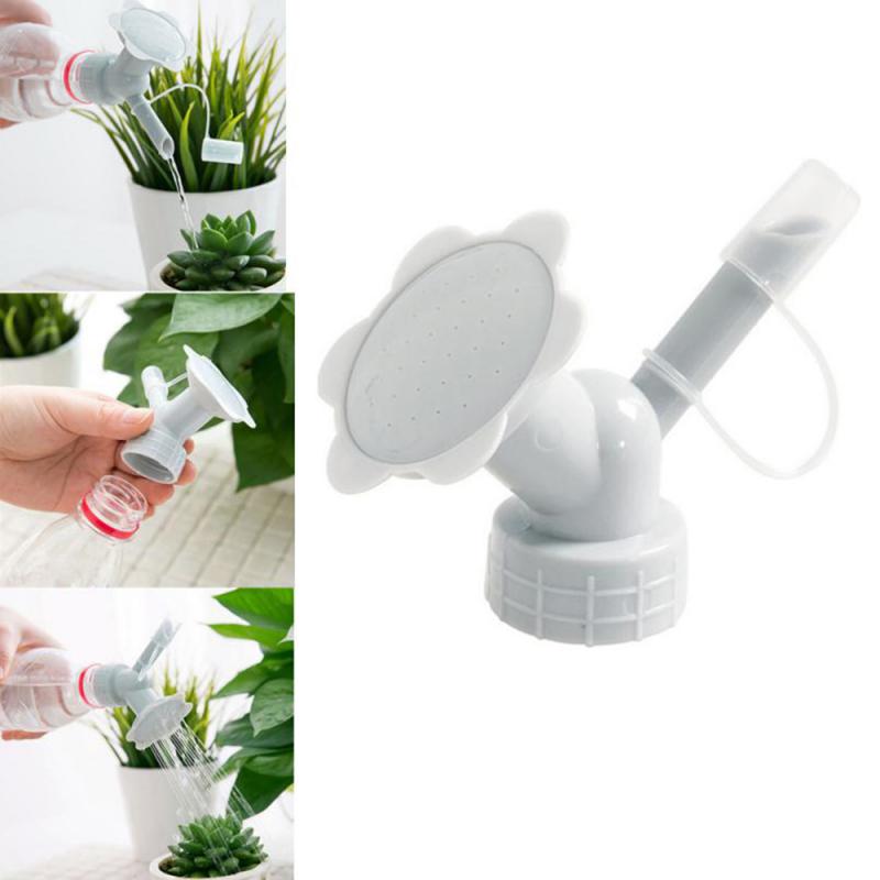 2 en 1 botella de plástico para riego de macetas, botellas de agua, boquillas de aspersores pequeñas para plantas de interior