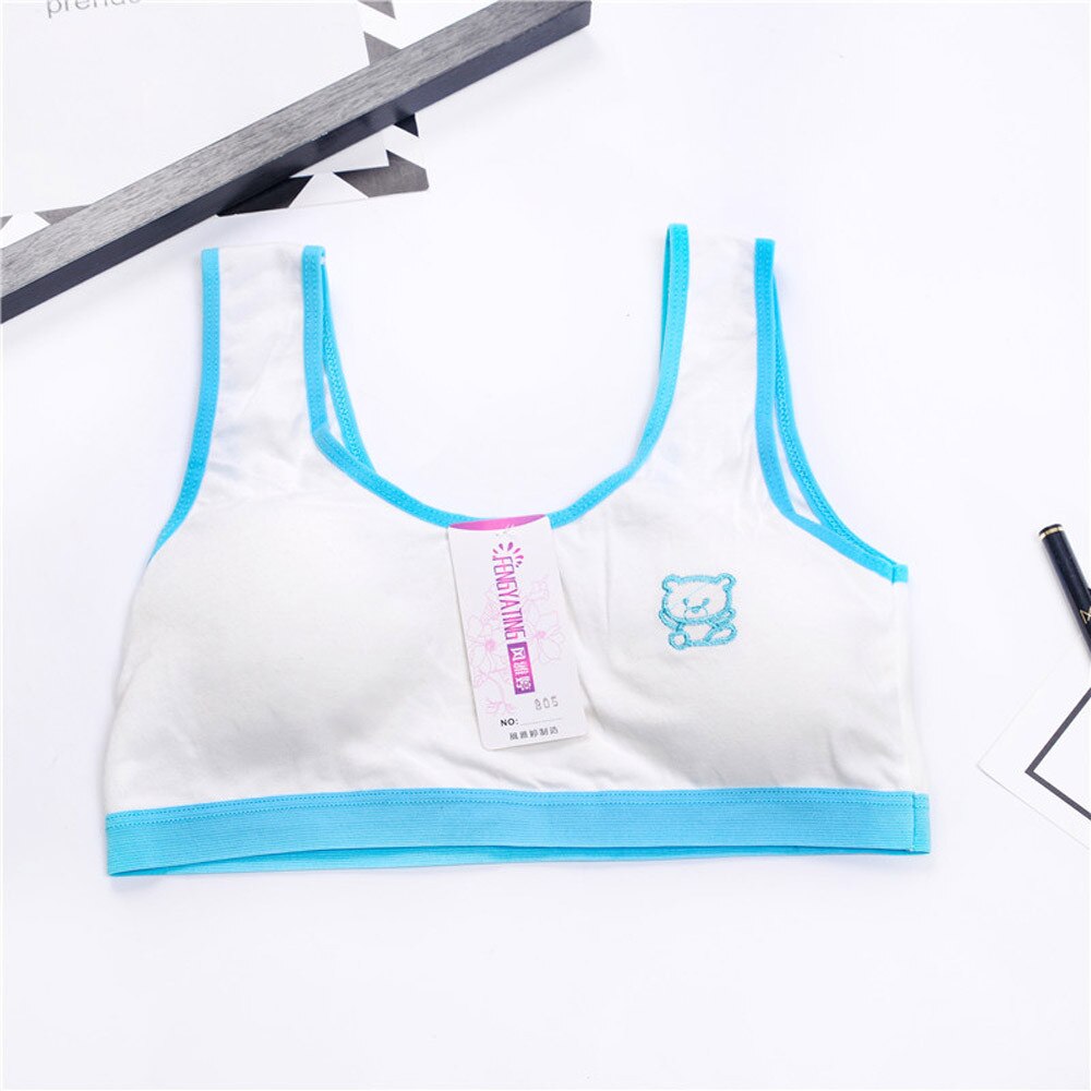 Sport Top Voor Meisjes Mooie Meisjes Afdrukken Ondergoed Beha Vest Kinderen Ondergoed Sport Ondergoed Sport Bh Voor Vrouwen Gym: Blue