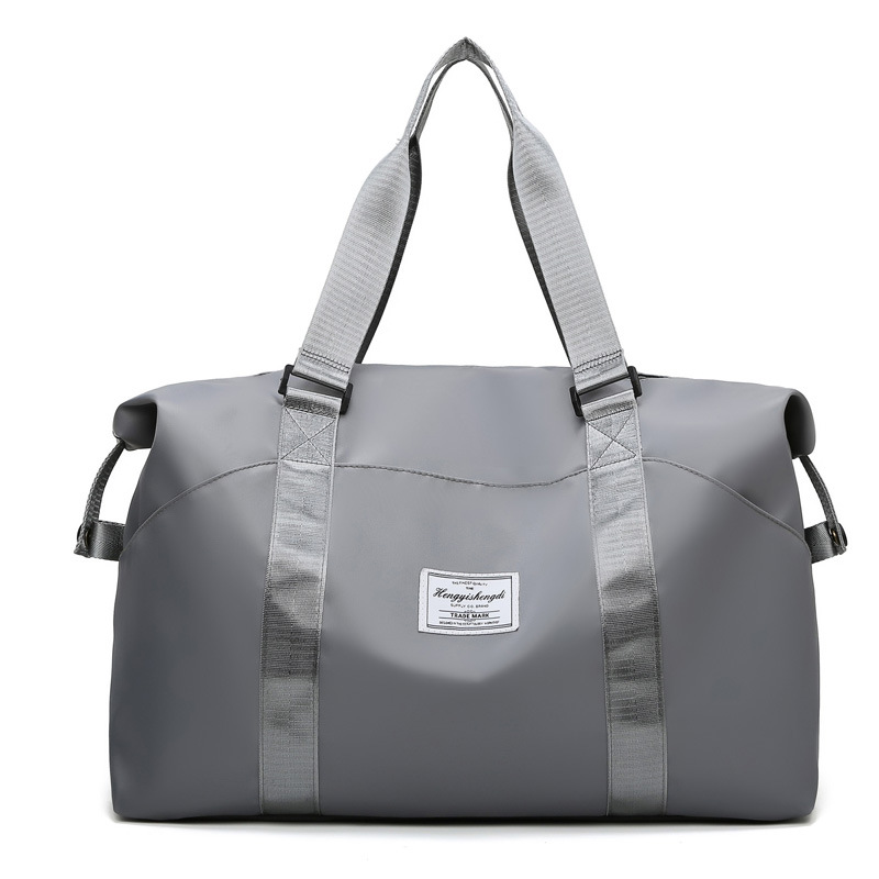 Bags Glossy Fitness Travel Bags Dry Wet Tas Handbags Women Luggage Bag With Shoes Pocket Traveling Sac De Nylon Big Bag: gray small