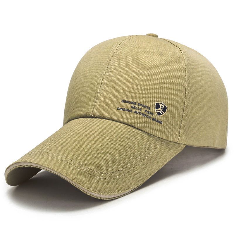 Baseball cap lærred bomuldsstof justerbar lang hat kant hat udendørs solskærm sol hat snapback hat til mænd: Hc003-25-06