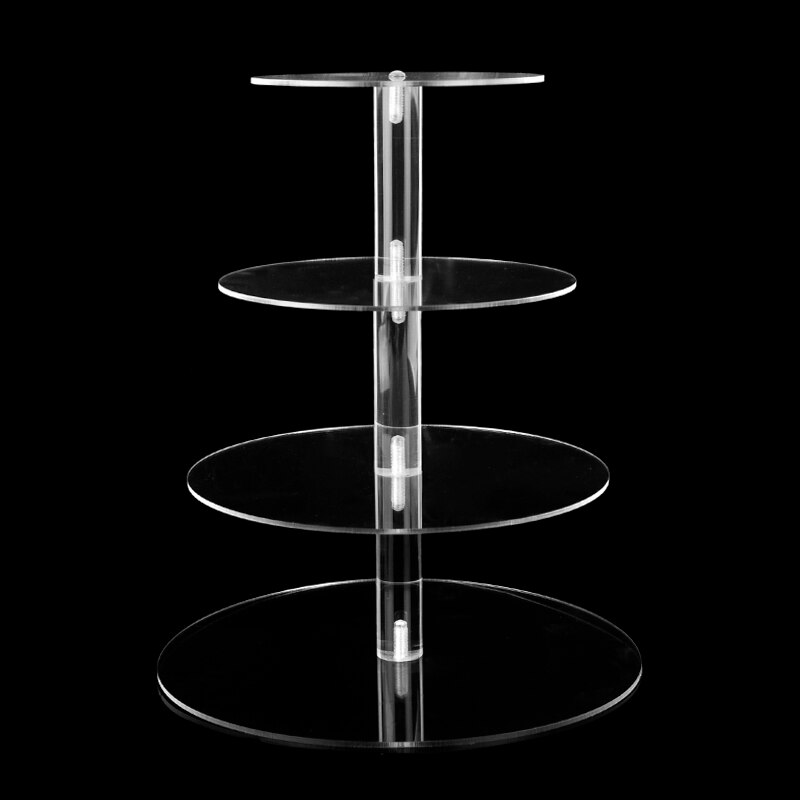 Cake Holder Round Acrylic 3/4 Tier Cupcake Cake Stand Assemble and Disassemble Home Birthday Tools Party Stands Decoration