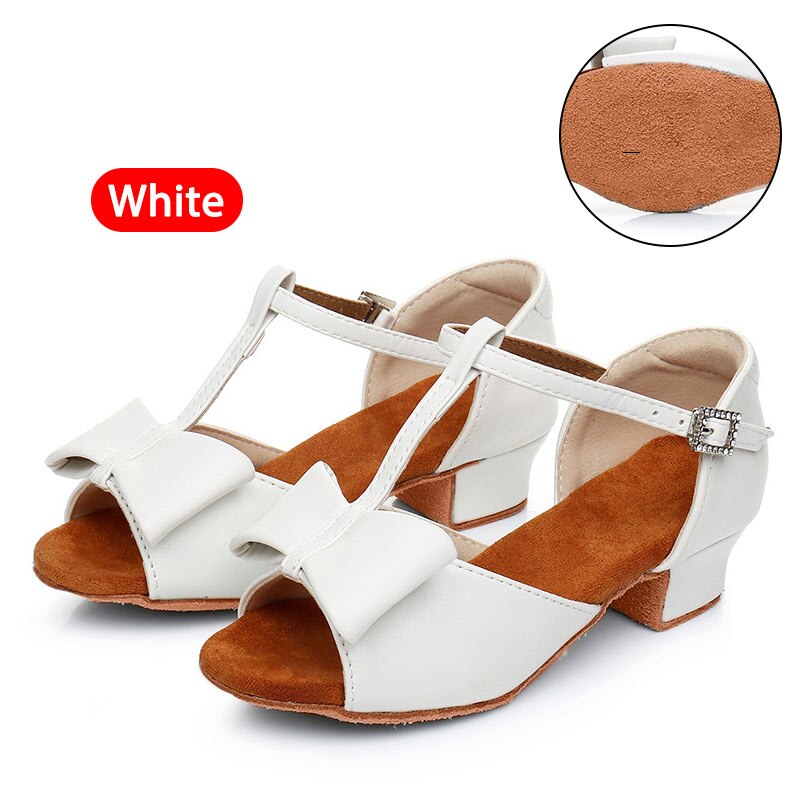 Chaussures de danse latine blanches pour filles, chaussures de Salsa pour enfants, , Performance, taille 26-40, salle de bal, Jazz, femmes: 7