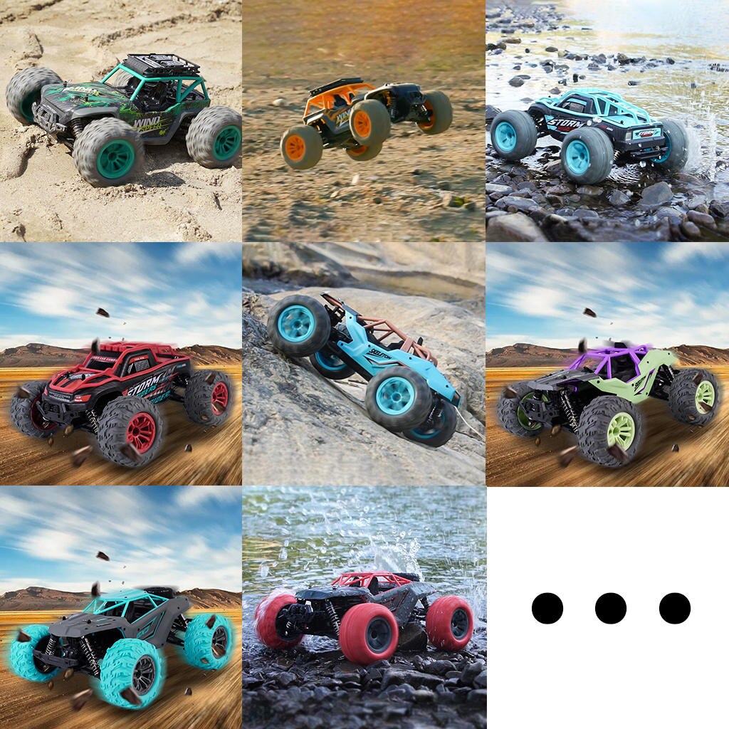 Bigfoot – camion radiocommandé pour enfants, 36 km/h, 4x4, étanche, télécommandé, hors route, pour garçons