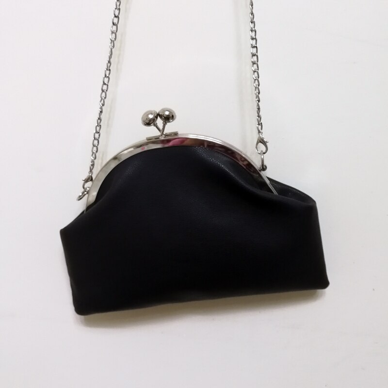 Mode Vrouwen Handtassen Vintage Vrouwelijke Eenvoudige Stijl Handtassen Chain Clip Kus Lock Shell Schouder Tas Tassen