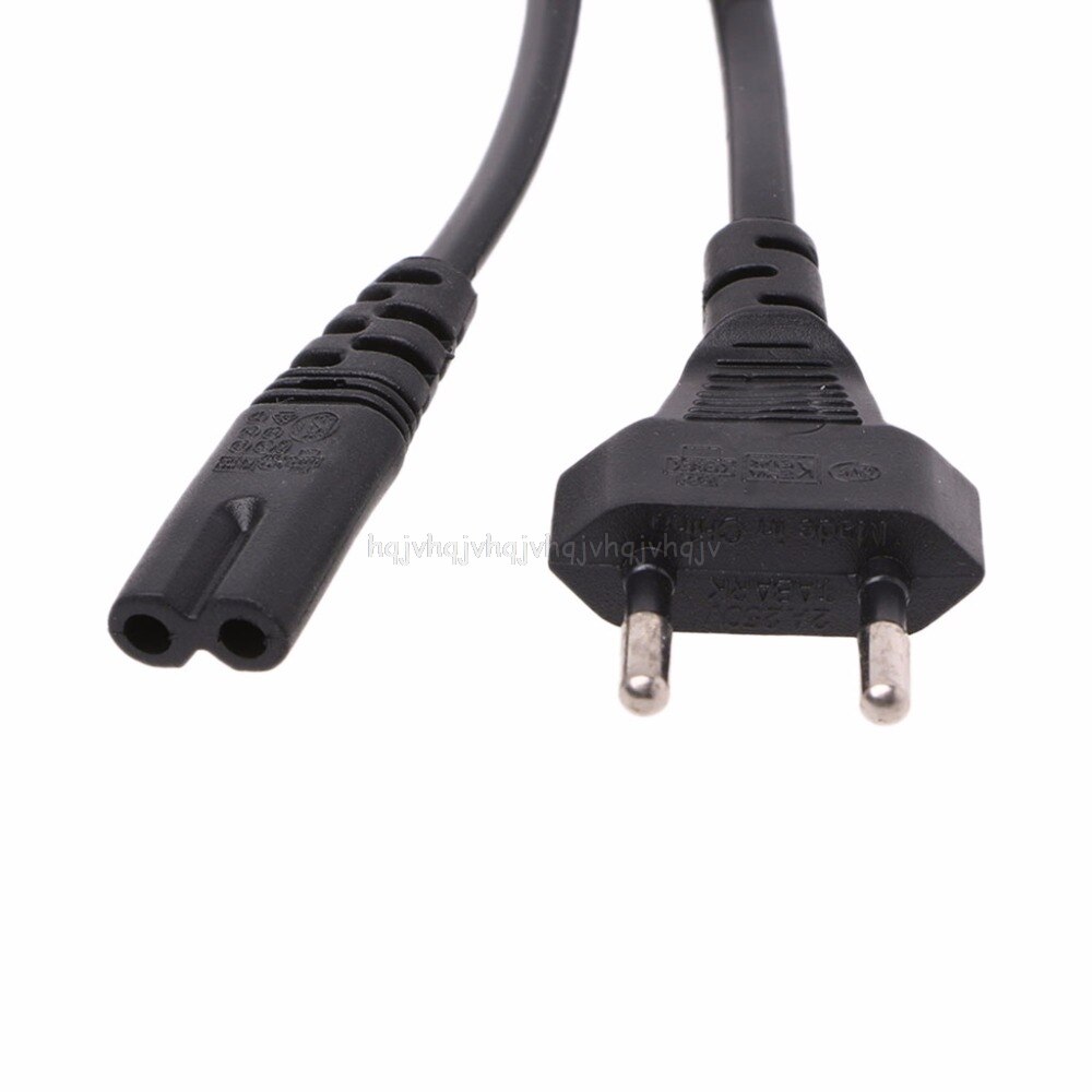 2-Prong Pin AC EU Power Supply Cable Lead Wire Power Cord For Desktop Laptop O12 19