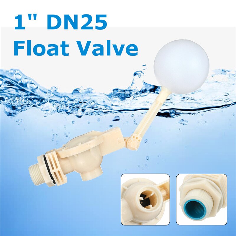 1'' Adjustable Plastic Float Ball Valve Automatic Fill Float Ball Valve Water Control Switch For Water Tower Water Tank Aquarium