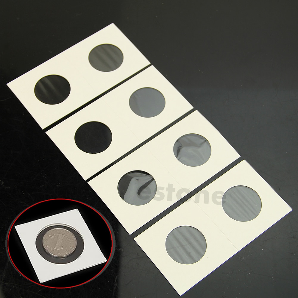 50pcs 37mm Stamp Coin Holders Cover Case Storage 2X2" Flip