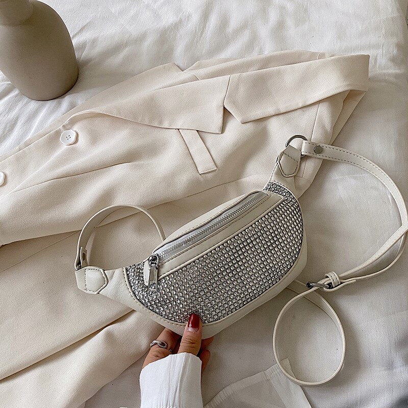 Hair Bag Female Style Korean-style Trend King Diamond Chest Bag Bagspu Chest Bag Shoulder Bag WOMEN'S Messenger Bag