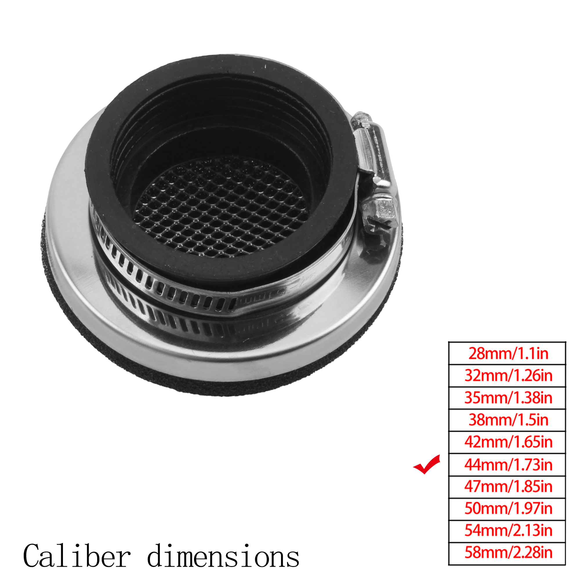 Moto Filtro aria Pulitore Filtro aria 2 tempi Motore sporco fossa bicicletta scooter 28/32/35/38/42/45/50/54/58 MILLIMETRI Parti di Moto: Radura