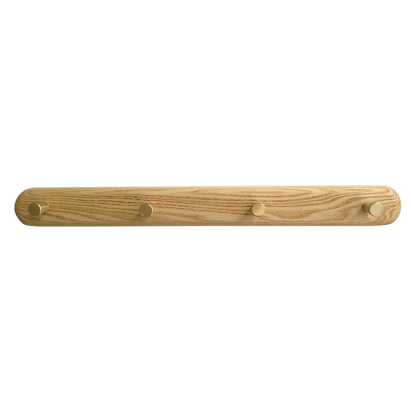 1 pièces nordique patère bois cintre tenture murale créative rangée crochet porche chambre en laiton porte arrière mur crochet: B 4 hook