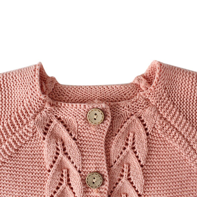 Kinderen gebreide jassen met knopen lente herfst baby meisjes jongens jas & jack baby comfortabele ademende winter babykleding