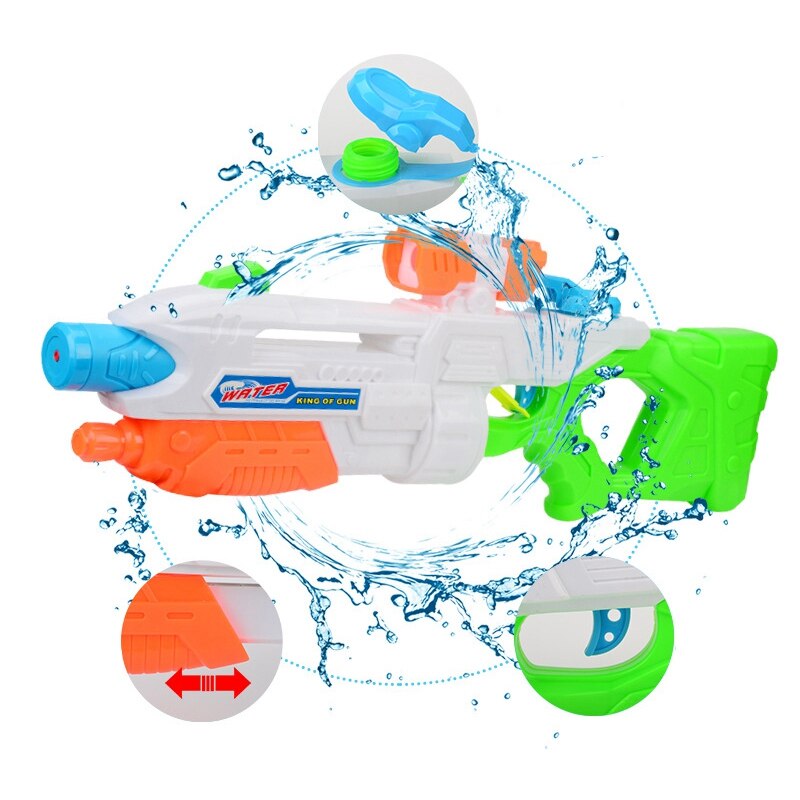 Pull-Out Children'S Water Jet Toy Summer Beach Paddling High-Pressure Pump Plastic Spray Toy