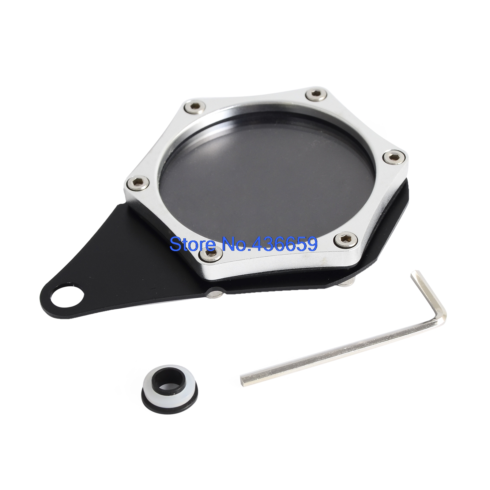 CNC Scooters Quad Bikes Mopeds ATV Motorcycle Motorbike Tax Disc Plate Holder: Silver