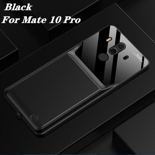 External Power Bank Case For Huawei Mate 10 Pro Battery Case Battery Charger Case For Huawei Mate 10 Powerbank Charging Cover: Black For Mate10 Pro