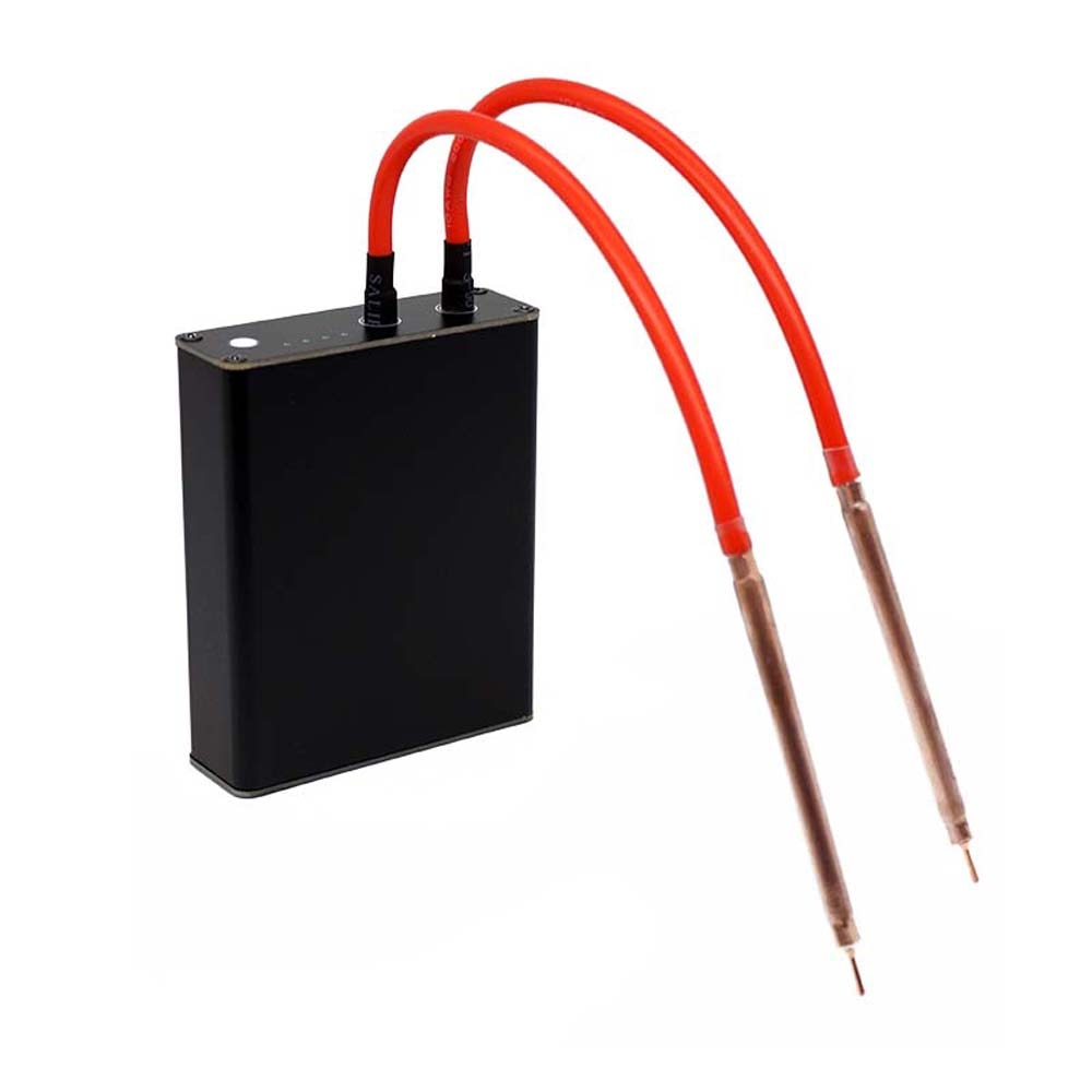 Med yttersida bärbar gör-det-själv mini punktsvetsmaskin med snabbutlösningspennor och 2 batterier punktsvetsmaskin